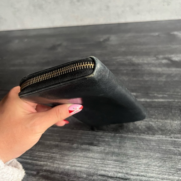 Prada saffiano black leather continental wallet GUC with dustbag - Picture 4 of 8